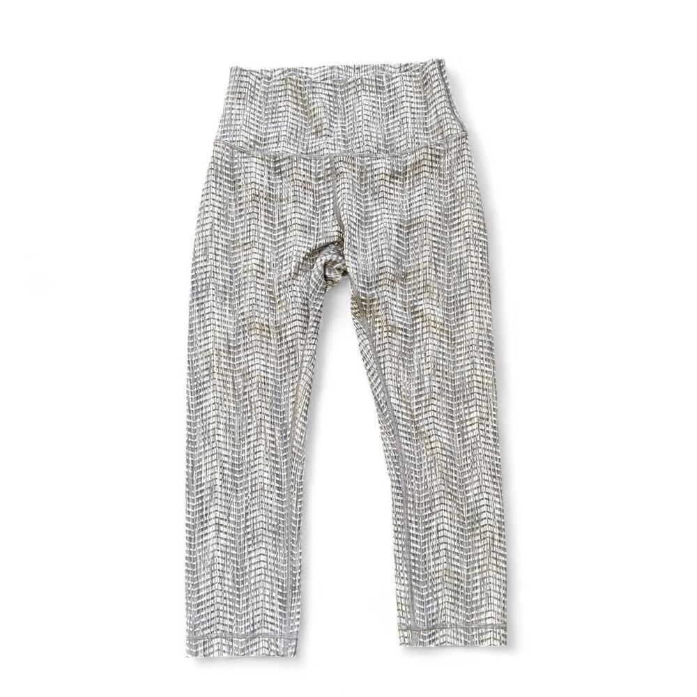 Lululemon Women's Wunder Under Tight Grey Patterned Leggings